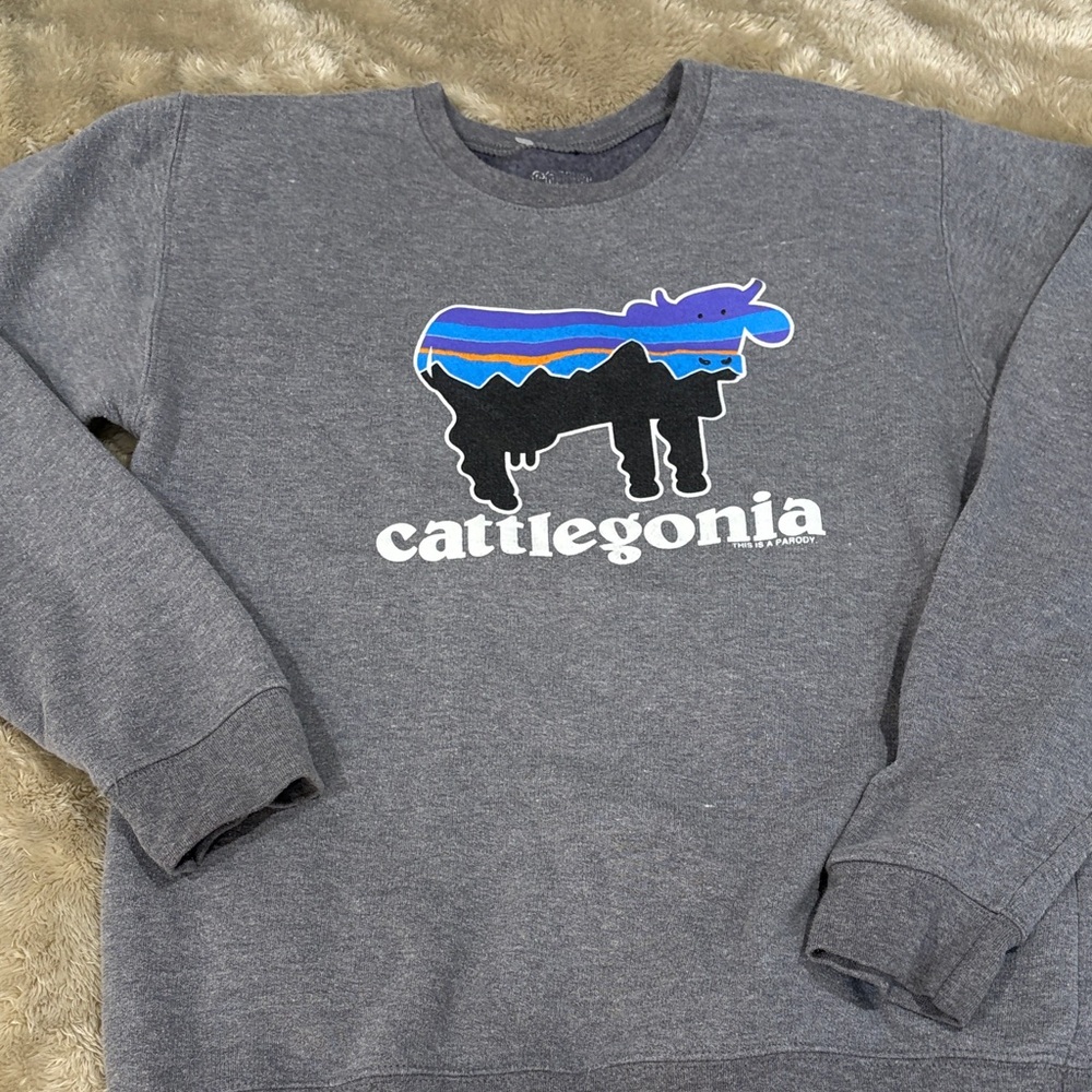 Cows Cattlegonia Adult Gray Sweatshirt